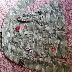 Girls camo jacket with patches